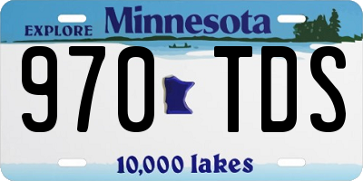 MN license plate 970TDS