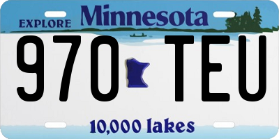 MN license plate 970TEU