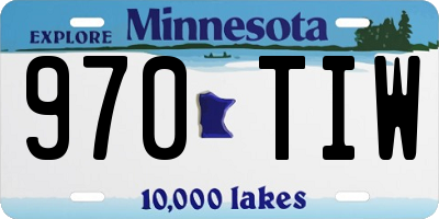MN license plate 970TIW