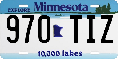 MN license plate 970TIZ
