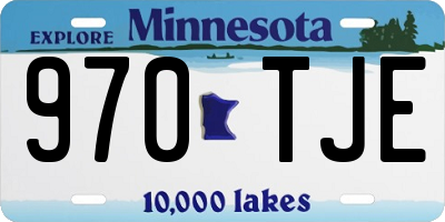 MN license plate 970TJE