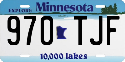 MN license plate 970TJF