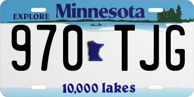 MN license plate 970TJG