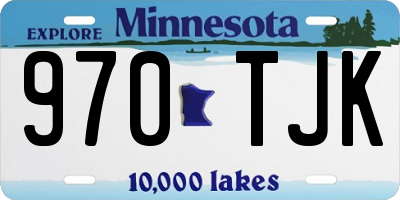 MN license plate 970TJK