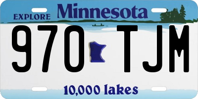 MN license plate 970TJM