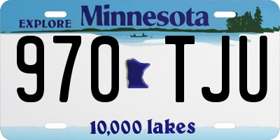 MN license plate 970TJU