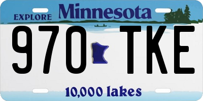 MN license plate 970TKE