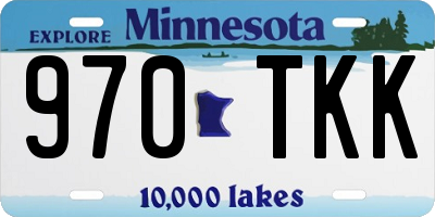 MN license plate 970TKK