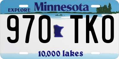MN license plate 970TKO