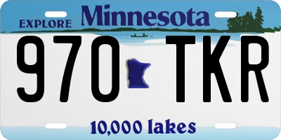 MN license plate 970TKR