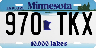 MN license plate 970TKX