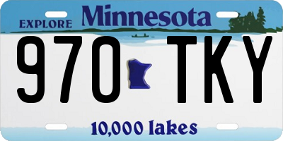 MN license plate 970TKY