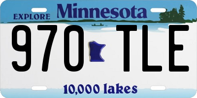 MN license plate 970TLE