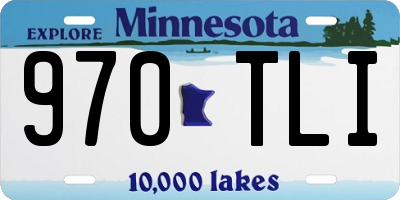 MN license plate 970TLI