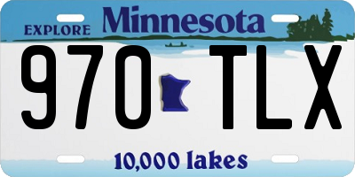 MN license plate 970TLX