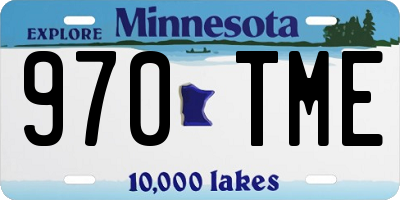 MN license plate 970TME