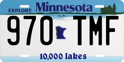 MN license plate 970TMF