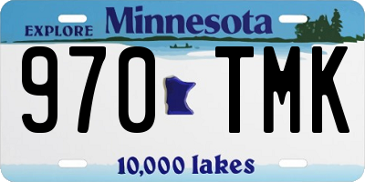MN license plate 970TMK