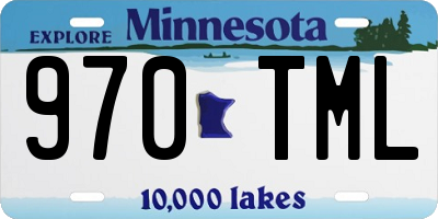 MN license plate 970TML