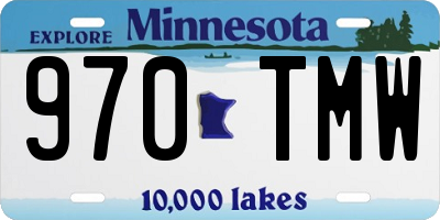 MN license plate 970TMW