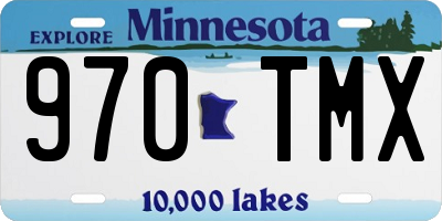 MN license plate 970TMX