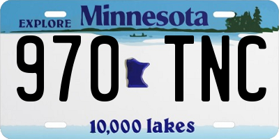 MN license plate 970TNC
