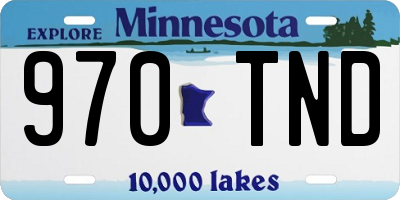 MN license plate 970TND