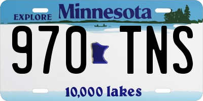 MN license plate 970TNS