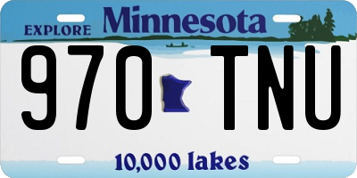 MN license plate 970TNU