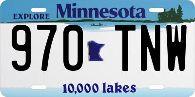 MN license plate 970TNW