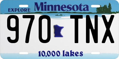 MN license plate 970TNX