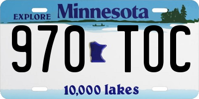 MN license plate 970TOC