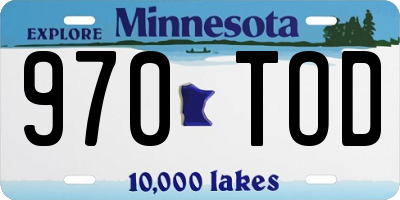 MN license plate 970TOD