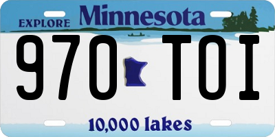 MN license plate 970TOI