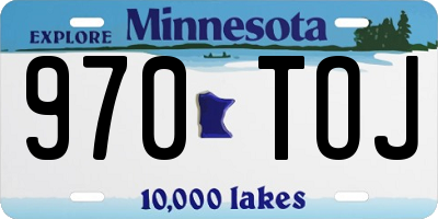 MN license plate 970TOJ