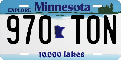 MN license plate 970TON