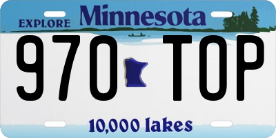 MN license plate 970TOP