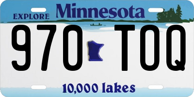 MN license plate 970TOQ