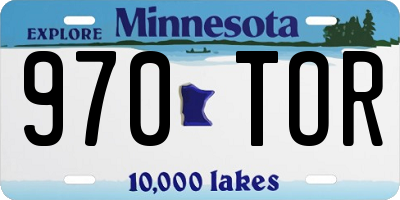 MN license plate 970TOR