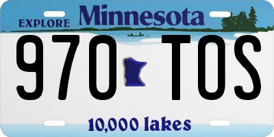 MN license plate 970TOS