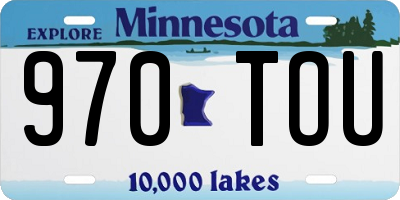 MN license plate 970TOU