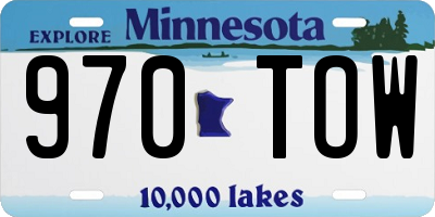 MN license plate 970TOW