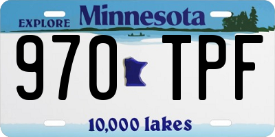 MN license plate 970TPF