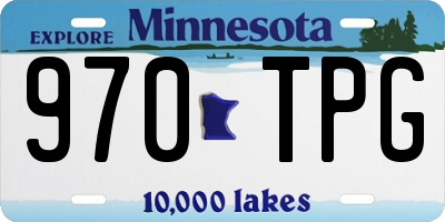 MN license plate 970TPG