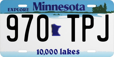 MN license plate 970TPJ