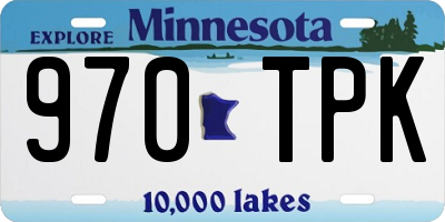 MN license plate 970TPK