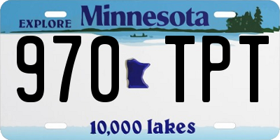 MN license plate 970TPT