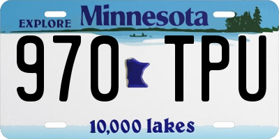 MN license plate 970TPU