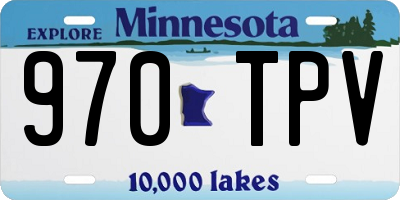 MN license plate 970TPV
