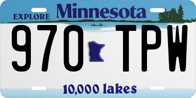 MN license plate 970TPW